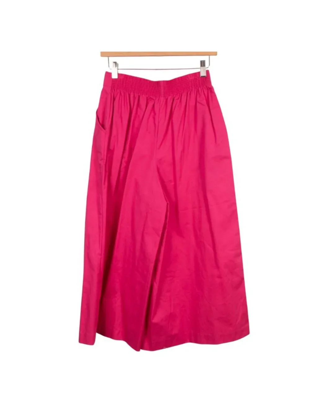 VTG Culottes 6 Womens Pink Pleated 80s Wide Leg Pocket Elastic Waist Sunny Sport - Picture 5 of 9